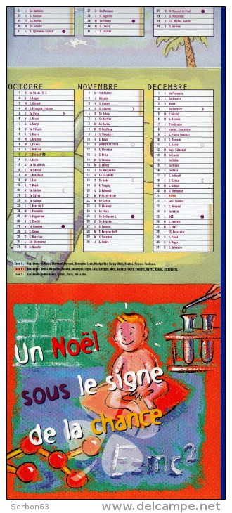 POCHETTE GRATTAGE FDJ FRANCAISE DES JEUX PLV 13X13cm PUBLICITE 6 VOLETS SOIT 12 PAGES NEUVE AVEC CALENDRIER DE L'AN 2000 - Publicités