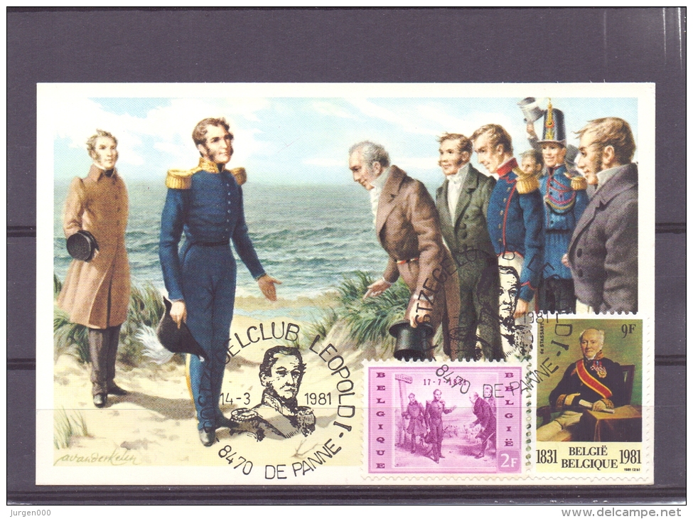 België - Postzegelclub Leopold I - De Panne 14/3/1981  (RM8488) - Royalties, Royals