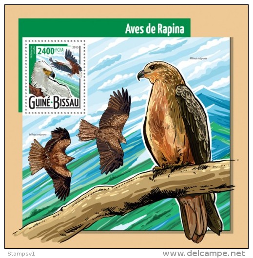 Guinea Bissau. 2015 Birds Of Prey. (412b) - Águilas & Aves De Presa
