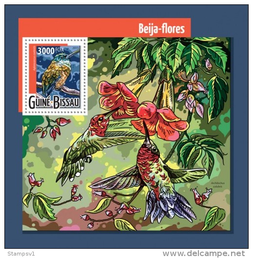 Guinea Bissau. 2015 Hummingbirds. (410b) - Colibris