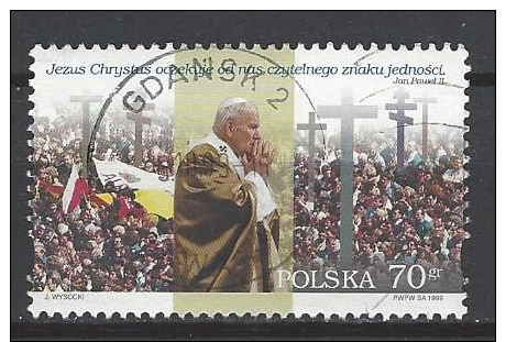 POLEN Mi-Nr. 3769 - 6. Besuch Von Papst Johannes Paul II. In Polen Gestempelt - Gebraucht