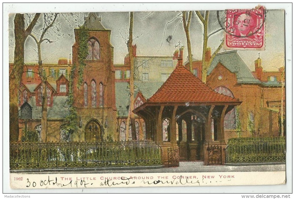 The  Little Church Around The Corner - New-York  Vers 1907 - Vapeur " La Savoie"  Etretat (76) - Churches