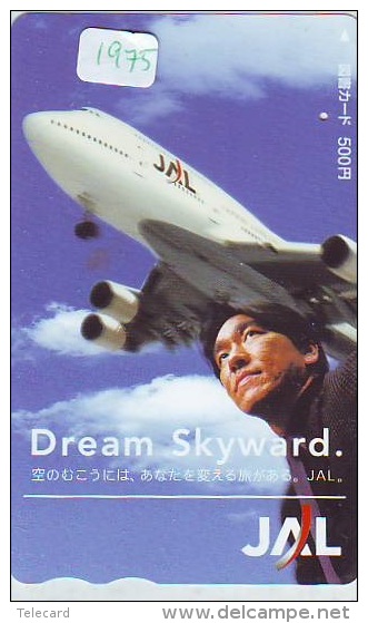 Télécarte Japon * JAL  (1975) Japan Phonecard Airplane * Flugzeug Avion * AVION * AIRLINES * - Flugzeuge