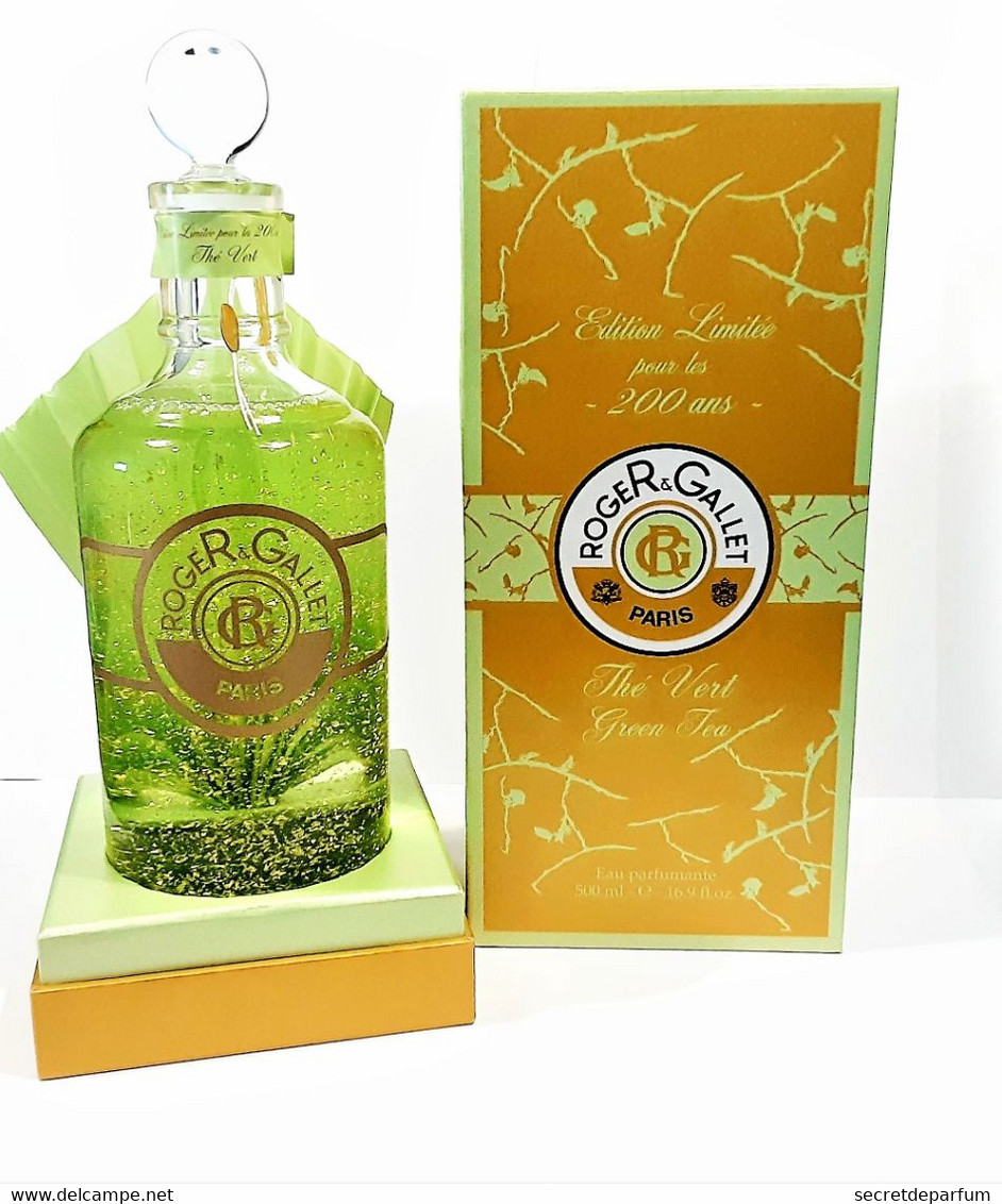 Flacon De Parfum NEUF ROGER & GALLET  500 Ml EDITION LIMITÉE  Thé Vert Eau Parfumante + Boite + Surboite - Mujer