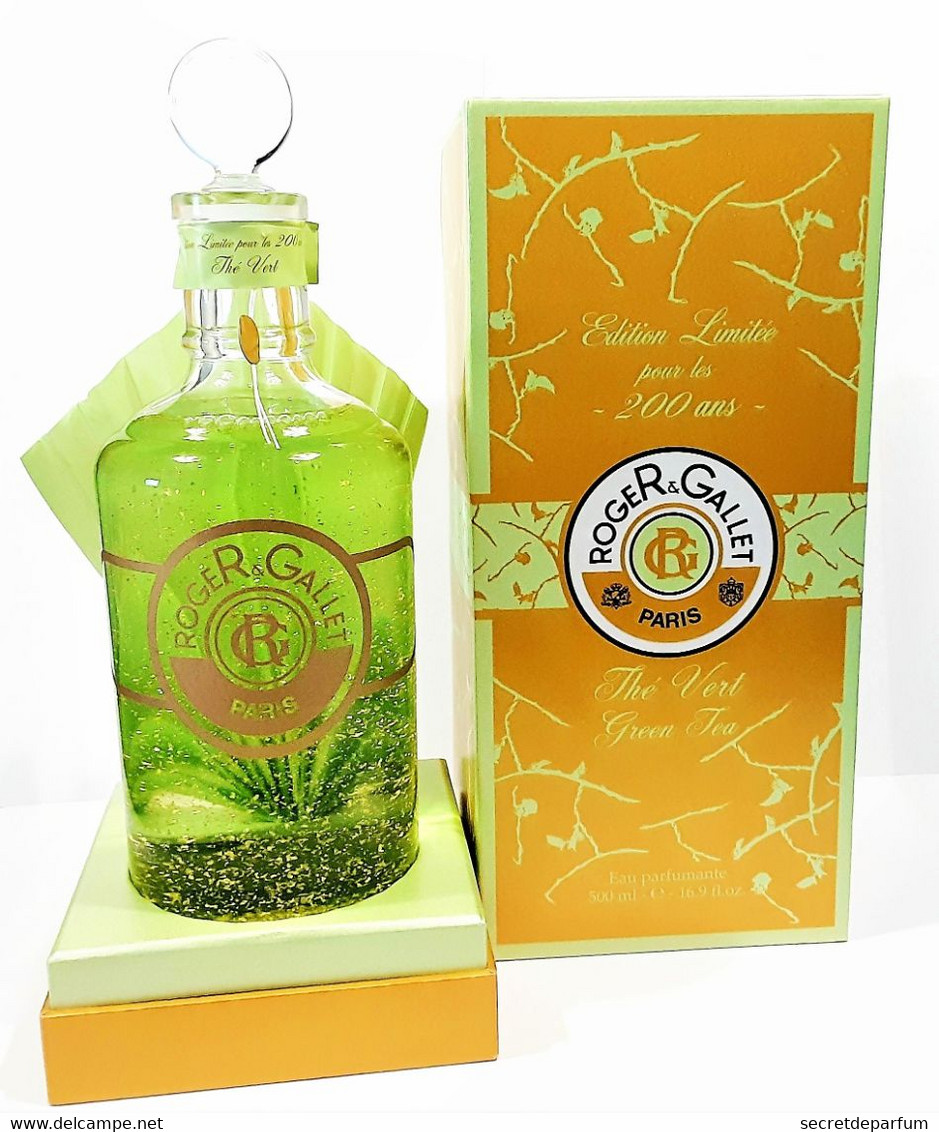 Flacon De Parfum NEUF ROGER & GALLET  500 Ml EDITION LIMITÉE  Thé Vert Eau Parfumante + Boite + Surboite - Donna