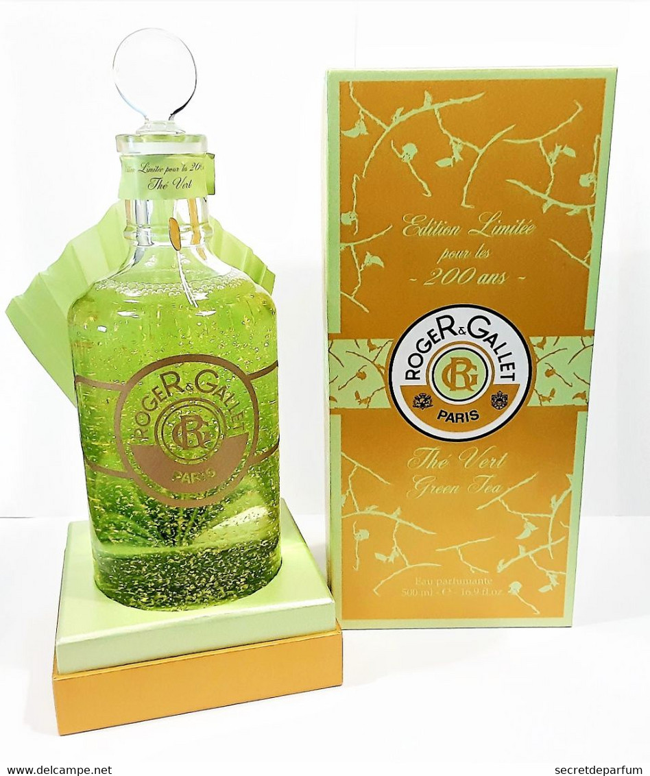 Flacon De Parfum NEUF ROGER & GALLET  500 Ml EDITION LIMITÉE  Thé Vert Eau Parfumante + Boite + Surboite - Dames