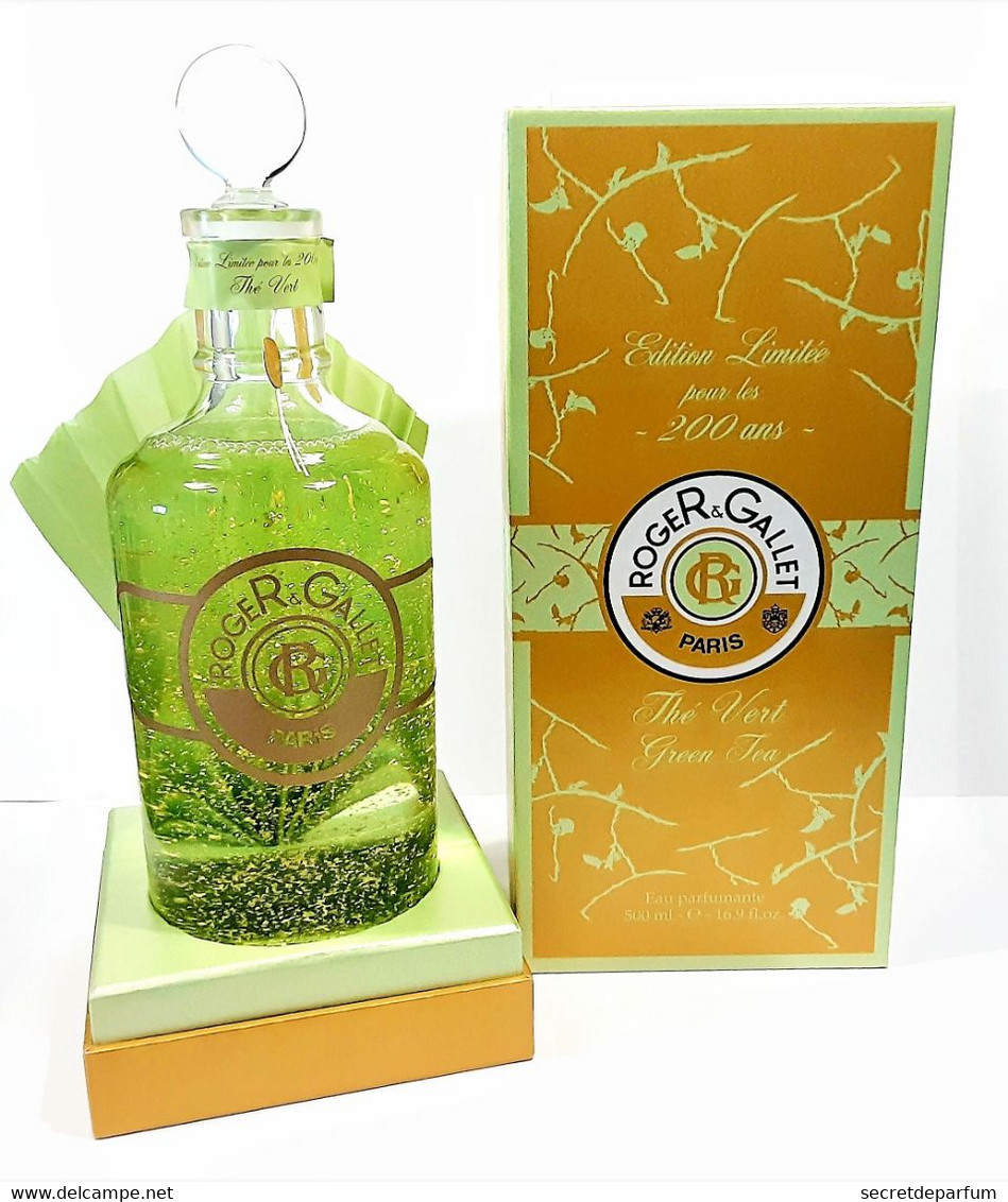 Flacon De Parfum NEUF ROGER & GALLET  500 Ml EDITION LIMITÉE  Thé Vert Eau Parfumante + Boite + Surboite - Mujer