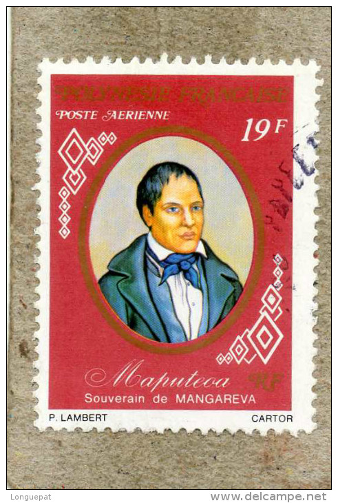 POLYNESIE Fse : Souverains De Polynésie : "Maputeoa" Souverain De Mangareva - - Used Stamps