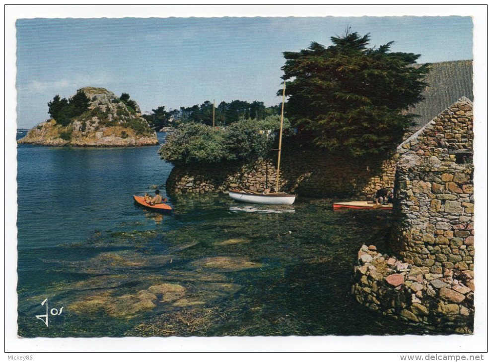 Ile De BREHAT-- Prat Ar Pont (animée,kayak De Mer,voilier) ,cpsm 15 X 10  N°7450   éd  Jos - Ile De Bréhat