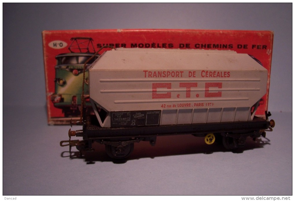 C.S.F.M. --Super Modèles De Chemins De Fer -TRAIN - H.O  -(transport De Céréales N° 105 ) - Goods Waggons (wagons)