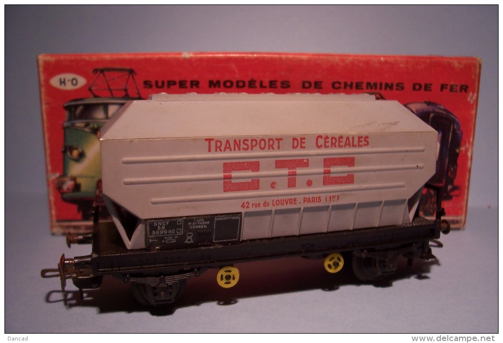 C.S.F.M. --Super Modèles De Chemins De Fer -TRAIN - H.O  -(transport De Céréales N° 105 ) - Vagoni Merci