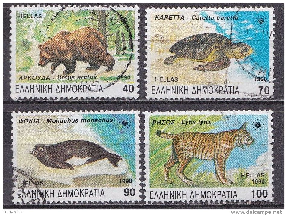 GREECE 1990 Rare And Endangered Animals In Greece  Used Set  Vl. 1794 / 1797 - Gebraucht