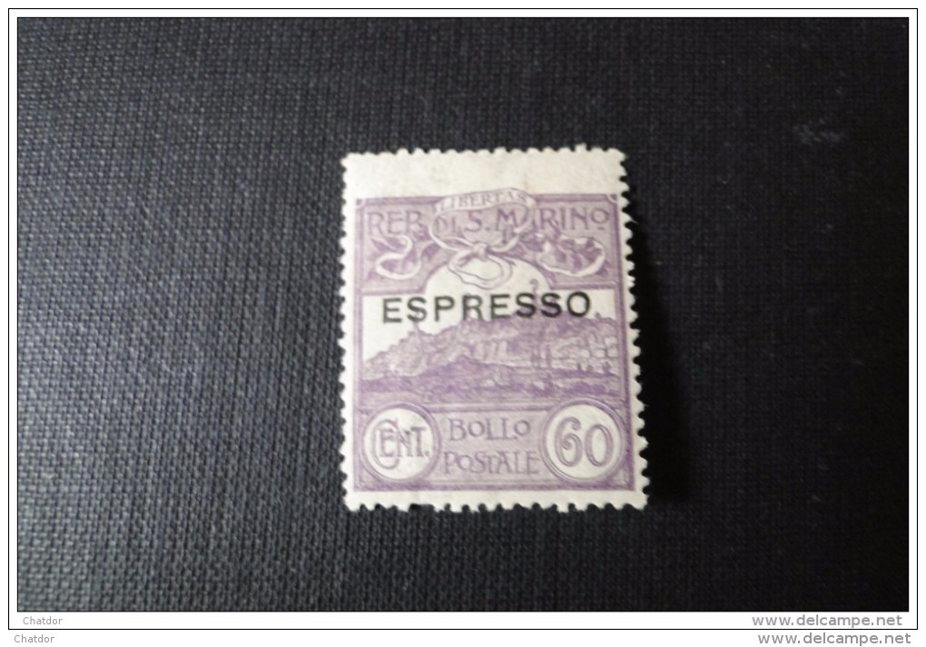 Saint Marin 1923 Timbre Express 60 C N° 2 MH* - Express Letter Stamps