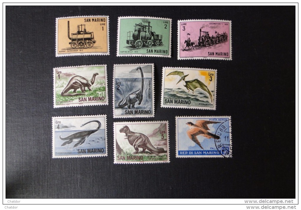 Saint Marin Lot De 9 Timbres  MH* - Collections, Lots & Séries