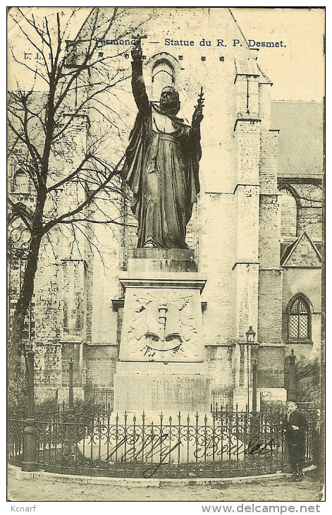 CP De TERMONDE ( Dendermonde ) " Statue Du R.P.Desmet " - Dendermonde