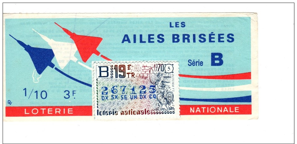 Billet Loterie 1970 (usure Courante) - Biglietti Della Lotteria