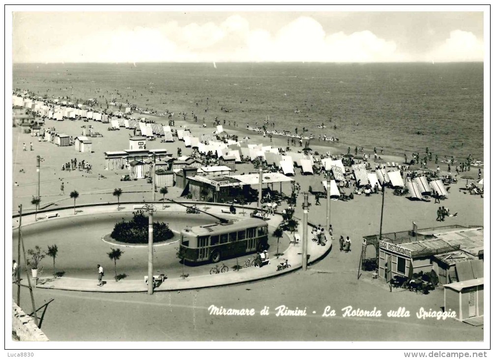 MIRAMARE DI RIMINI - LA ROTONDA SULLA SPIAGGIA - TRAM - Rimini