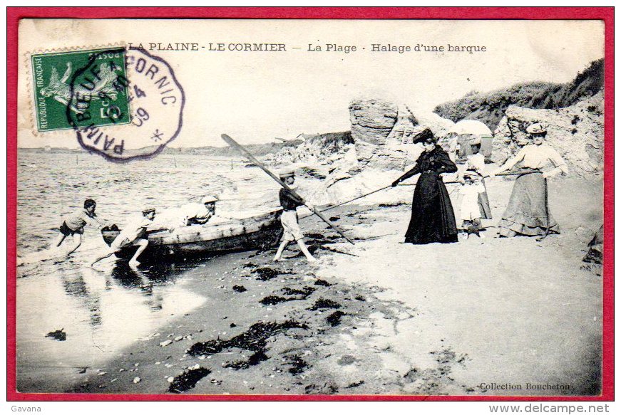 44  LA PLAINE - LE CORMIER - La Plage - Halage D'une Barque - La-Plaine-sur-Mer