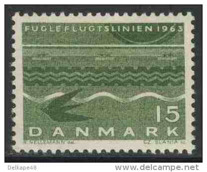 Danmark Denmark Dänemark 1963 Mi 413 X YT 426 * MH - Rail + Sea Symbols / Eisenbahnschiene "Vogelfluglinie" - Ongebruikt