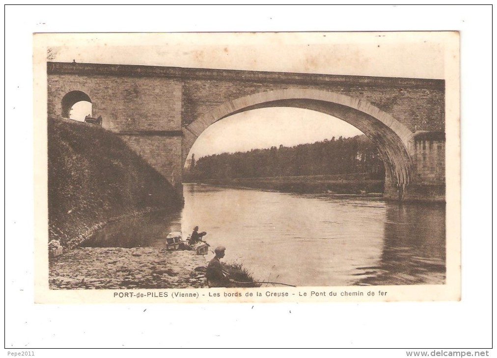 CPA  86 - PORT De PILES  Bords De La Creuse & Pont Du Chemin De Fer . - Autres & Non Classés