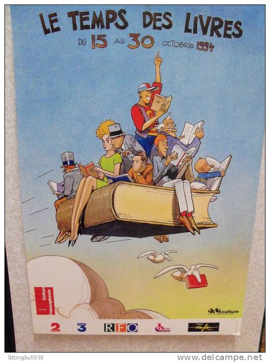 MOEBIUS. Affiche Pour Le Temps Des Livres 1994. Ministère De La Culture Francophone. - Plakate & Offsets