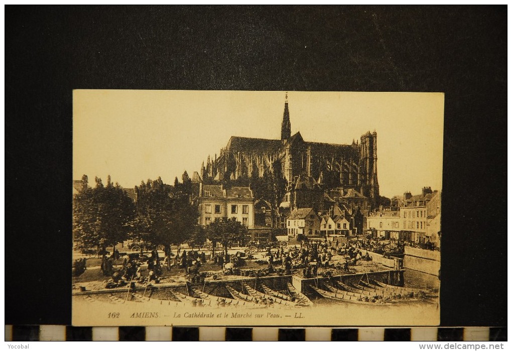 CP, 80, AMIENS La Cathédrale Et Le Marché Sur L'eau N° 162 Ecrite - Amiens