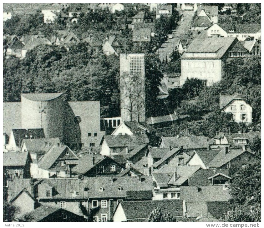 Herborn Gesamtansicht Fabrik Wohngebiet Wohnhäuser Sw 14.1.1968 - Herborn