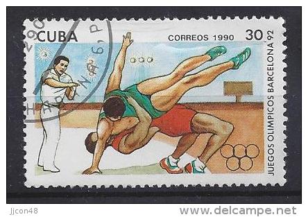 Cuba  1990  Olympic Games, Barcalona "Wrestling" 30c  (o) - Usati