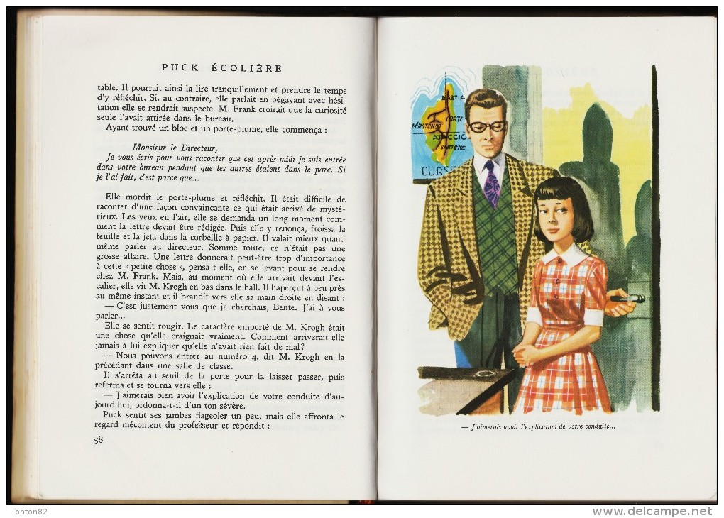 Lisbeth Werner  - Puck écolière - Bibliothèque Rouge Et Or Souveraine N° 558 - ( 1956 ) . - Bibliotheque Rouge Et Or