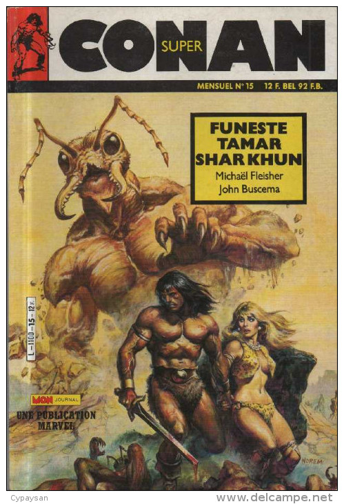 CONAN SUPER N° 15  BE MON JOURNAL 11-1986 - Conan