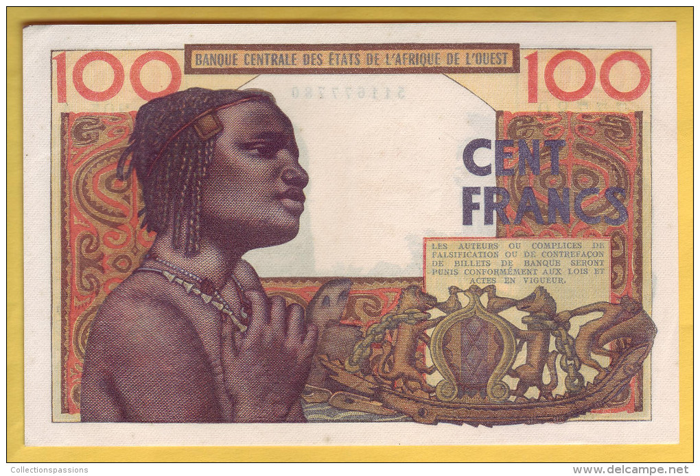 BANQUE DE L' AFRIQUE DE L'OUEST - Côte D'Ivoire - Billet De 100 Francs. 2-12-1964 - - Côte D'Ivoire