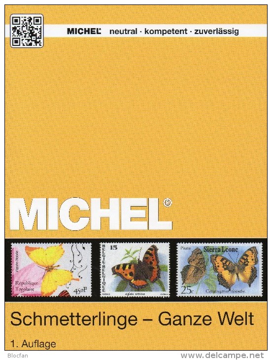 Ganze Welt Schmetterlinge MICHEL Motiv-Katalog 2015 New 64€ Color Topics Butterfly Catalogue The World 978-3-95402-109-3 - Libros & Software