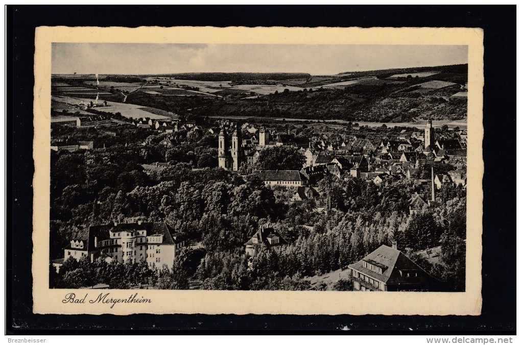 AK BAD MERGENTHEIM- Panorama- Karte Gel. 1935 - Bad Mergentheim