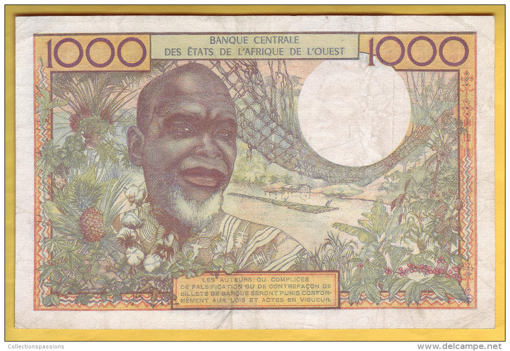 BANQUE DE L' AFRIQUE DE L'OUEST - Côte D'Ivoire - Billet De 1000 Francs. ND. 1980 - Costa De Marfil