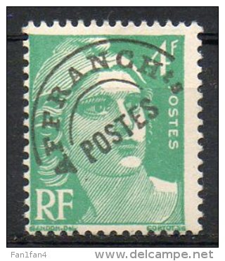 FRANCE - 1948 - Préo - Type Marianne De Gandon - N° 98 (**) - Papier Carton - Unused Stamps