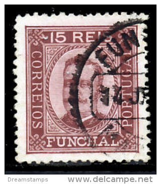 !										■■■■■ds■■ Funchal 1892 AF#032ø King Carlos Neto 15 Réis 12,5 (x8778) - Funchal