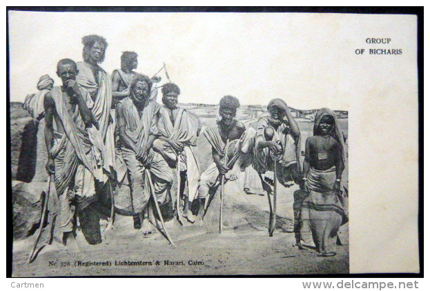 EGYPTE GROUP OF BICHARIS  ETHNOLOGIE COUTUMES - Autres & Non Classés