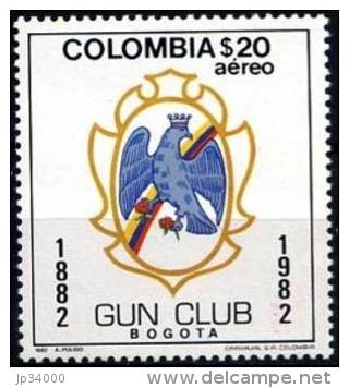 COLOMBIE Gun Club Bogotta 100 Ans Association Tir Shoot,  Oiseaux, Rapaces, Yvert PA705 ** Neuf Sans Charniere  MNH - Tiro (armi)