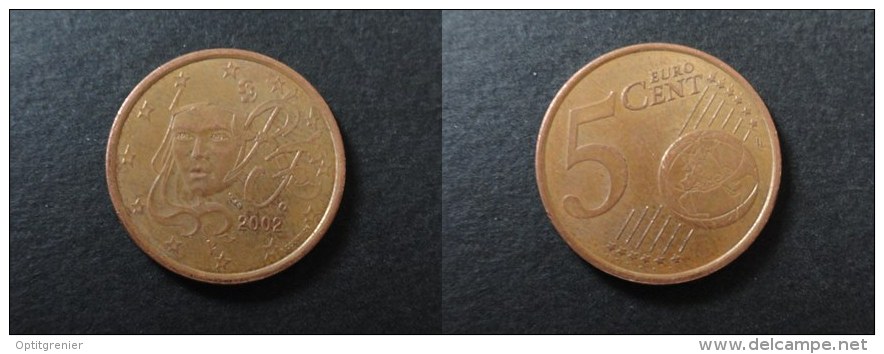 2002 - 5 CENT CENTS EURO - FRANCE - France