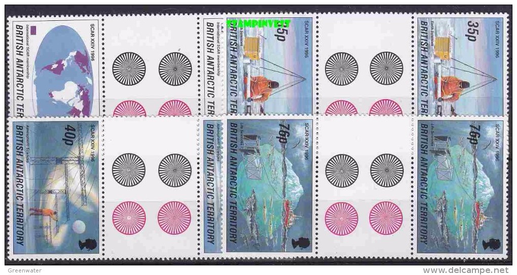 British Antarctic Territory 1996 Scar 4v  Gutter ** Mnh (21293) - Neufs