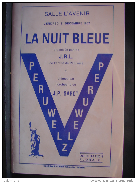 Liv. 442. Salle L'avenir, Péruwelz. La Nuit Bleu; 1982 - Programma's