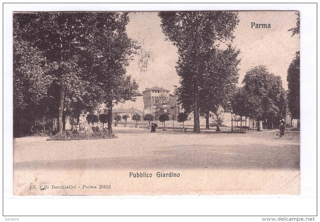 PARMA Pubblico Giardino 29-03-1907  Fine Used Postcard To  Rome (bent On Rigth Corner) - Fiume Tevere