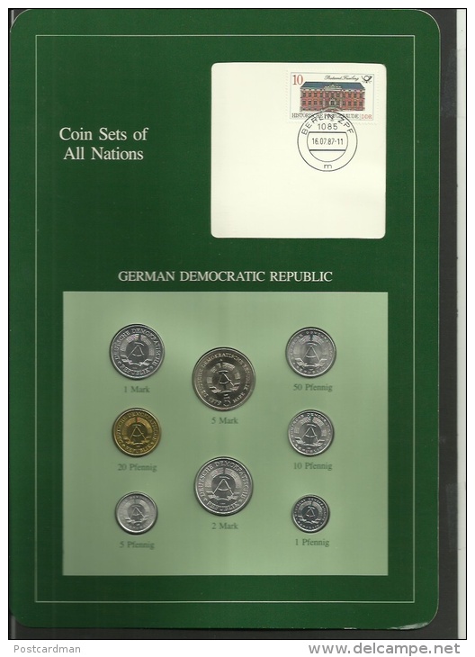 GERMAN DEMOCRATIC REPUBLIC - Set Of 7 Uncirculated Coins - 1 Pfennig To 5 Mark - 1979 & 1981 - Sets De Acuñados &  Sets De Pruebas