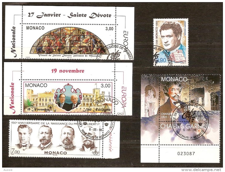 Monaco 1998 Entre Yvertn° 2152 Et 2156 (°) Oblitéré  Cote 8,15 Euro - Gebruikt