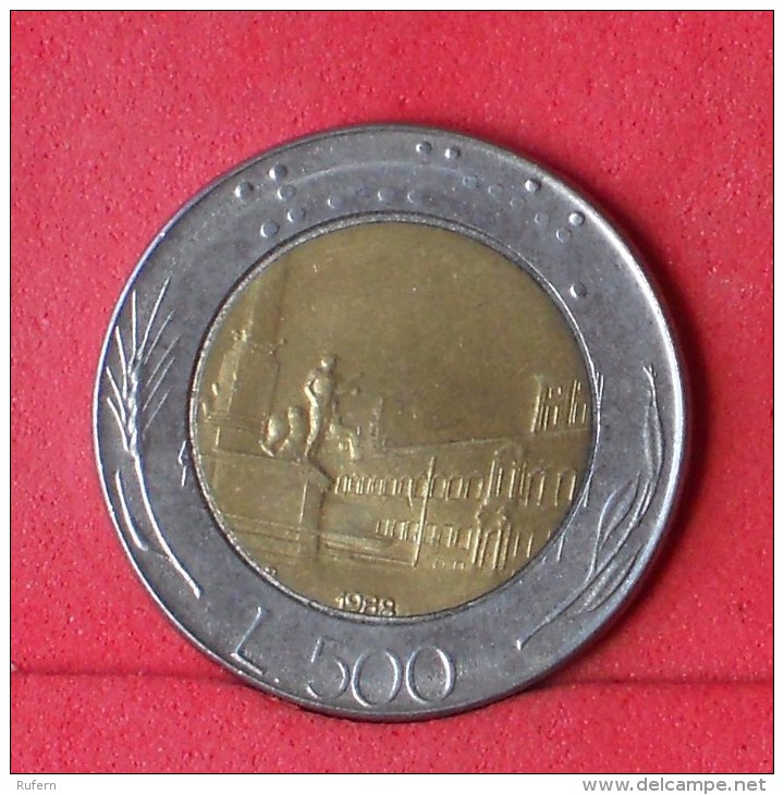 ITALY  500  LIRAS  1988   KM# 111  -    (Nº11631) - 500 Lire