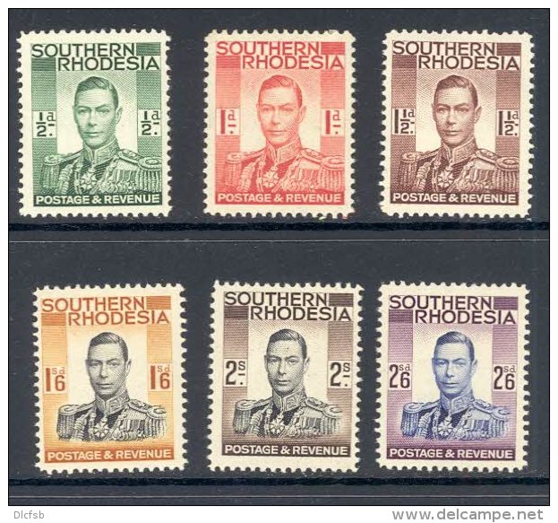 SOUTHERN RHODESIA, 1937 To 2s6d Very Fine MM, Cat &pound;59 - Northern Rhodesia (...-1963)