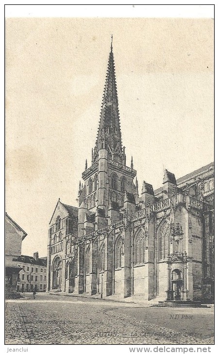 --AUTUN--LA CATHEDRALE SAINT-LAZARE--JOLI AFFR AU VERSO DU 31 AOUT 1909-- - Autun