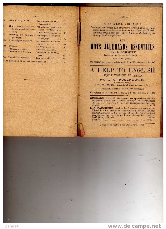 Eugène Haussaire - Les Mots Anglais Essentiels - Vocabulaire Alphabétique - E. Louvet  Paris - Dizionari