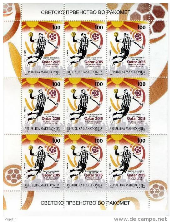 MK 2015-720 WORLD CHAMPIONSHIP IN QATAR, MAKEDONIA, MS, MNH - Hand-Ball