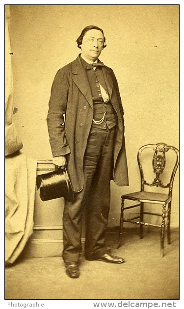 Homme Debout Mode Paris Second Empire Ancienne Franck CDV Photo 1860 - Old (before 1900)